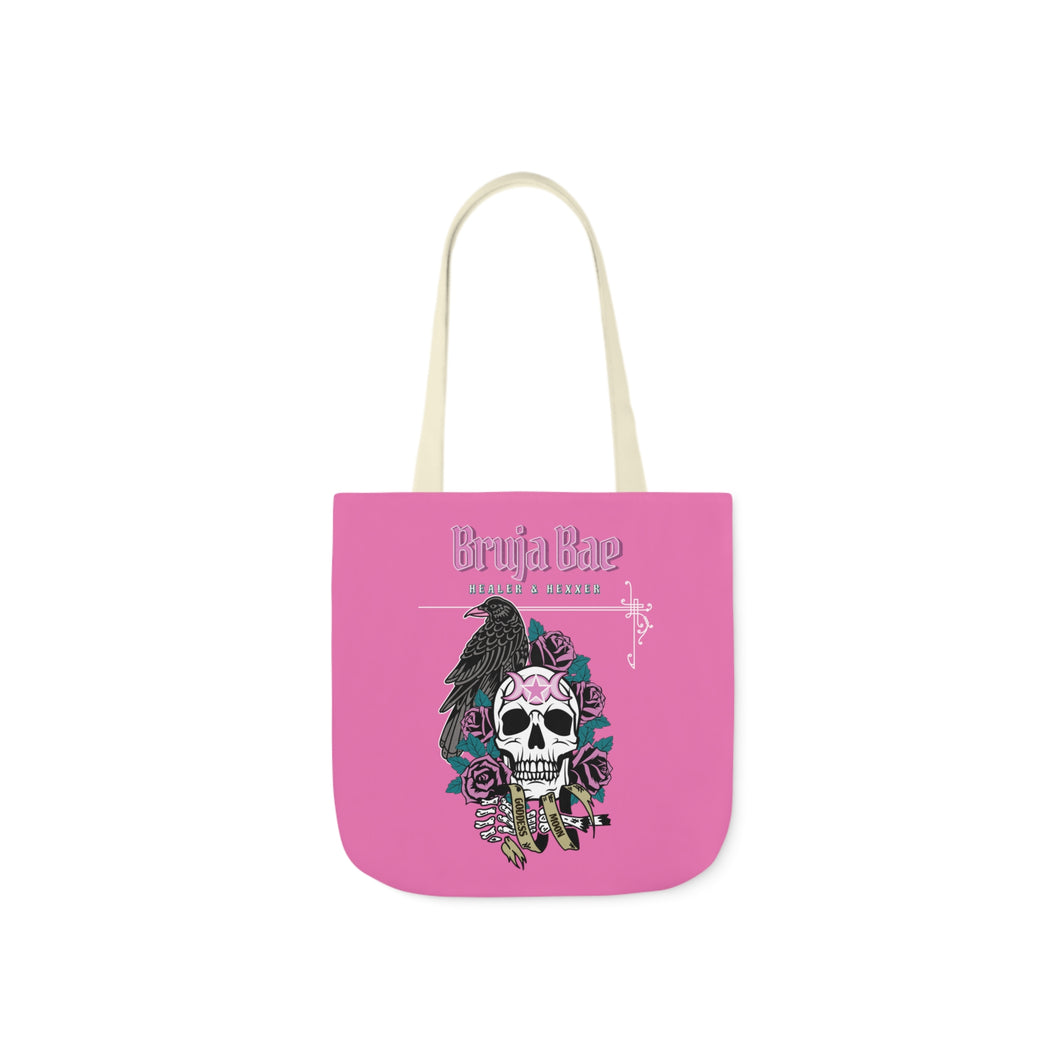 Bruja Bae Polyester Canvas Tote Bag - Pink