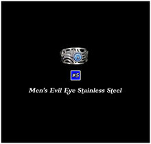 Load image into Gallery viewer, Evil Eye - Men&#39;s Stainless Steel Rings
