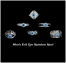 Load image into Gallery viewer, Evil Eye - Men&#39;s Stainless Steel Rings
