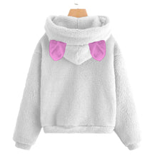 Load image into Gallery viewer, Familiars are Family Kid&#39;s Fleece with Ears- White
