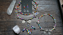 Load image into Gallery viewer, &quot;Hamsa Hamsa 2&quot; Necklace, Earrings and Bracelet Set
