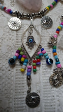 Load image into Gallery viewer, &quot;Hamsa Hamsa 2&quot; Necklace, Earrings and Bracelet Set
