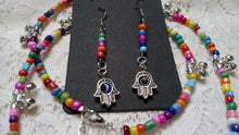 Load image into Gallery viewer, &quot;Hamsa Hamsa 2&quot; Necklace, Earrings and Bracelet Set
