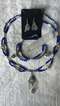 Load image into Gallery viewer, &quot;Evil Eye Ward&quot; Deco Necklace, Earrings and Bracelet Set
