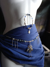 Load image into Gallery viewer, &quot;True Blue Ward&quot; waist bead and anklet set
