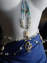 Load image into Gallery viewer, &quot;Maidens of the Moon and Sea&quot; waist bead and anklet set
