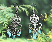 Load image into Gallery viewer, &quot;Follow the Blue Butterfly&quot; Necklace and Earrings
