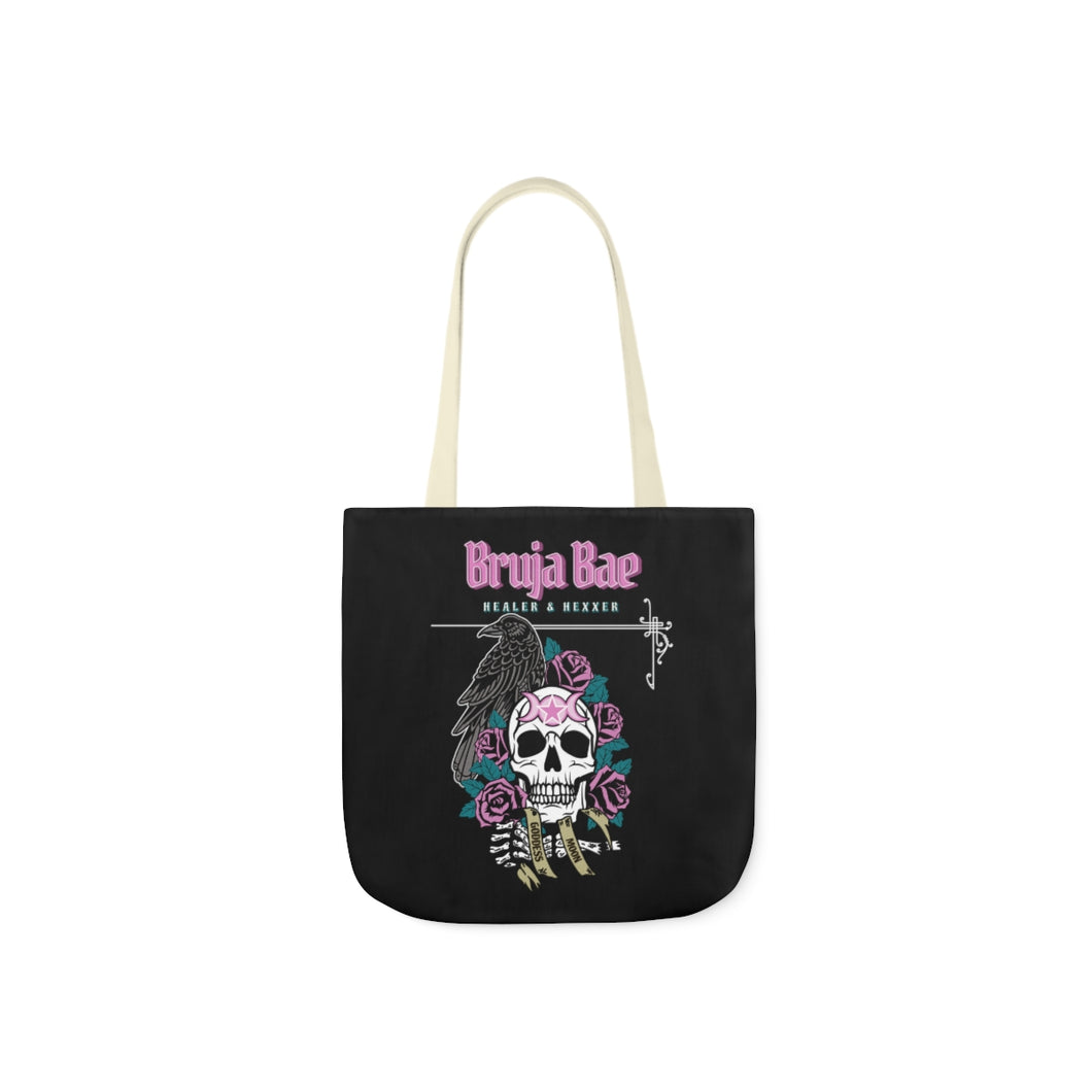 Bruja Bae Polyester Canvas Tote Bag - Black