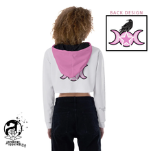 Load image into Gallery viewer, Bruja Bae Cropped Hoodie - White
