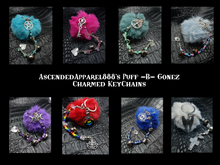 Load image into Gallery viewer, AscendedApparel888&#39;s Puff-B-Gonez Charmed &#39;Fabbit Fur&#39; Key Chains
